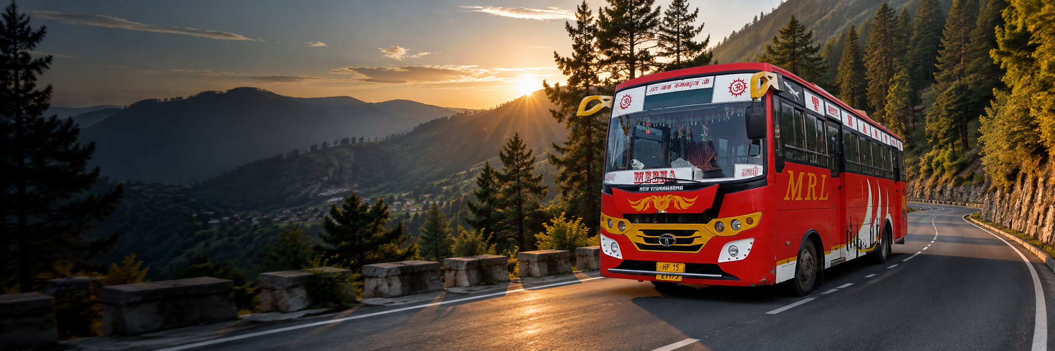 MRL bus on mountain highway